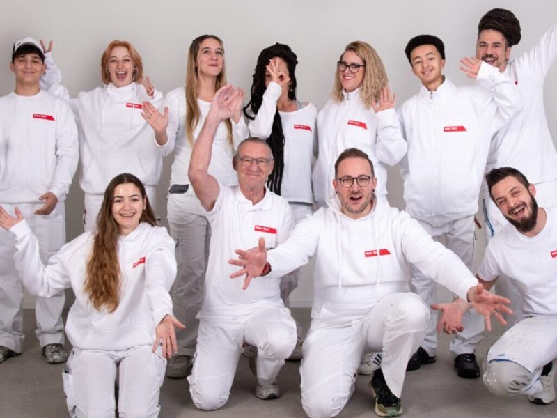 Team der Maler Bieri AG beim Jahresabschluss